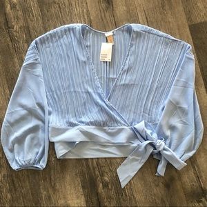 H&M Wrapped Pleated Blouse